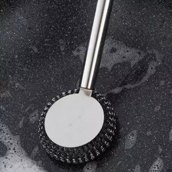 Скребок из стальной проволоки для выпечки с длинной ручкой, легко моется, прочная кастрюля B