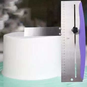 Скребок с регулируемой высотой, простой в сборке скребок из нержавеющей стали, ручной стальной крем, более гладкий инструмент для выпечки серебряный