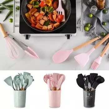 Скребок, щетка для пасты, лопаточка для взбивания яиц, ложка для супа, кухонные инструменты, силиконовые кухонные принадлежности
