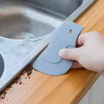 Скребок в форме пингвина, гибкий шпатель для выпечки, для теста, масла, мягкого кухонного чистящего средства розовый