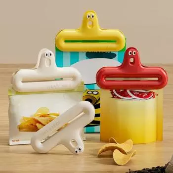 Скрепки для пакетов с чипсами 4,7 дюйма, бумажные скрепки для пакетов с закусками, прочные лимонно-желтый