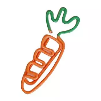 Скрепки в форме морковки, забавные мультяшные милые металлические скрепки для домашнего использования в школе и офисе