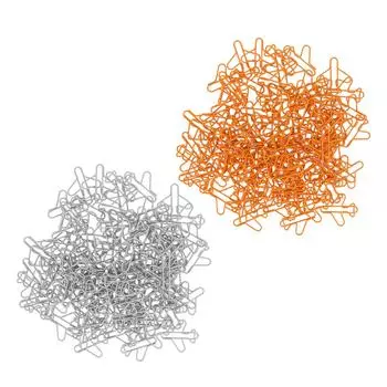 Скрепки в форме самолета, милые маленькие скрепки для офиса, школы, домашнего стола, органайзеры Silver