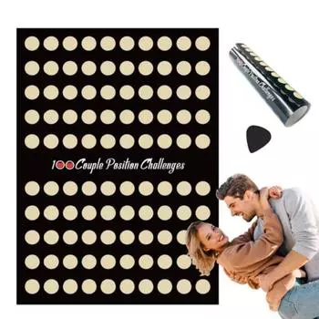 Скретч-билет для пары, 100 дат, скретч-плакат, памятная захватывающая скретч-карта с датой, подарок на День Святого Валентина