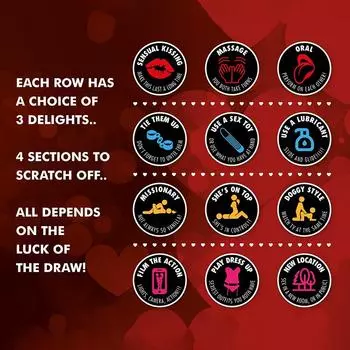 Скретч-карта для непослушных пар Игры для пар Спальня Скретч-карта 14.8*10.5cm