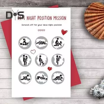 Скретч-карта для пар. Постер на свидание. Поза любви. Подарки на годовщину и день святого Валентина для парня или девушки. белый