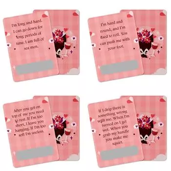 Скретч-карта для пар с угадыванием Неоднозначная пудреница с покрытием Интерактивная игрушка-карта для пар