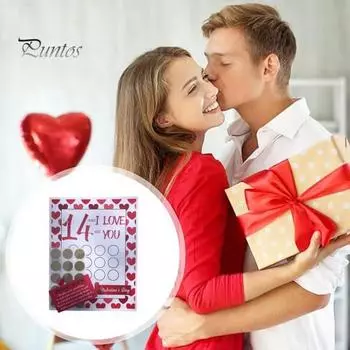 Скретч-карта ко Дню святого Валентина 14 вещей, которые я люблю в тебе, своими руками Скретч-карта для романтических пар, подарок на годовщину для него, ее мужа, жены A