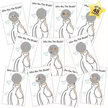 Скретч-карты для свадебной вечеринки. Веселая игра-угадайка на свадьбу. Идеально подходит для девичника, помолвки, мероприятия «Кто невеста»