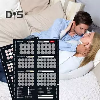 Скретч-постер ко Дню святого Валентина для пар 100 позиций для свиданий Приключения перед сном Идеи для свиданий Плакат на годовщину чёрный