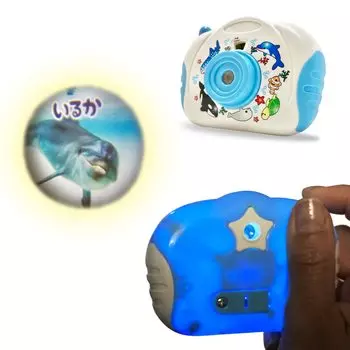 Скриншот с игрушечной камерой Слайд-камера Вспышка Проекционный проектор Игрушечный динозавр Морское животное (2 морских пехотинца)