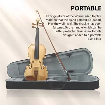 Скрипка Astonvilla 4/4, верх из ели, клен, тигровая полоса, детали из черного дерева, изготовленная вручную, скрипка 4/4 с