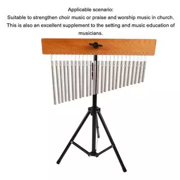 Скрипка с перезвоном ветра, металлическая планка, деревянная основа, красивый чистый звук, украшение с перезвоном ветра, с регулируемым штативом