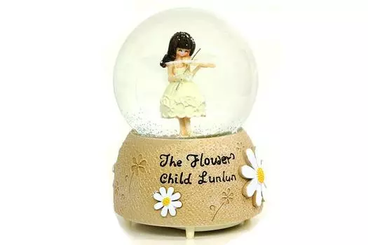 Скрипка Snow Globe, играющая на моторизованном ангеле, мюзикл, 100 куб.см