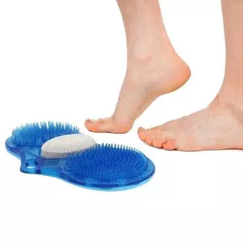 Скруббер для ног, массажер, очиститель, спа-отшелушивающее средство для мытья ног, чистая подушка, принадлежности для ванной комнаты