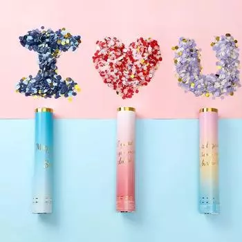 Скрученный вручную фейерверк Макарон Салют Ручной свадебный распылитель Узел Свадебная пушка Салют на день рождения Цветок Лепесток Салют дождя 1 PC чёрный