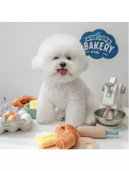 Скрытая игрушка для вынюхивания еды, пищащая игрушка для собак, интерактивная мягкая игрушка, жевательная игрушка для собак, игрушки для домашних животных, круассан, хлеб, пищащий звук, плюшевые игрушки