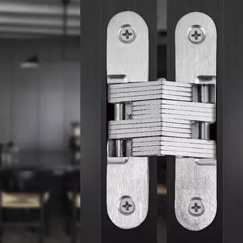 Скрытая крестообразная петля из цинкового сплава Скрытая дверная петля Складная дверь Деревянная дверь Сверхпрочная крестообразная скрытая петля Трехмерная петля