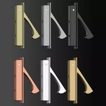 Скрытая ручка для дверцы шкафа, нержавеющая сталь, скрытые ручки, ручка для ящика, мебельная дверь серебряный