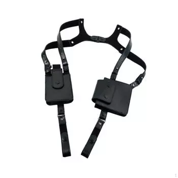 Скрытая сумка через плечо из искусственной кожи для бега в стиле стимпанк чёрный