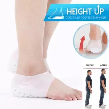 Скрытые усилители стельки, увеличивающие высоту, мягкие силиконовые стельки для пятки белый