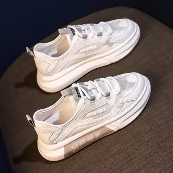 Скрытые увеличивающие рост белые туфли, женская обувь, новые универсальные дышащие спортивные повседневные кроссовки, летние туфли из тонкой сетки 35 зелёный