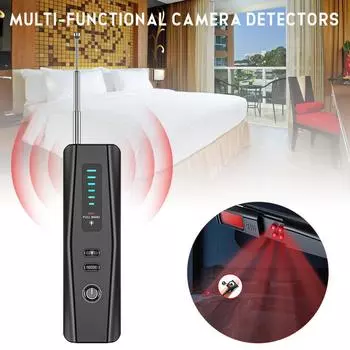 Скрытый детектор подслушивающих устройств и камер, перезаряжаемый автомобильный GPS-трекер, прослушивающее устройство, беспроводной RF-сканер всех сигналов, защита вашей конфиденциальности чёрный