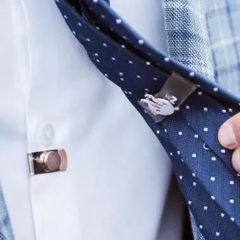 Скрытый фиксированный невидимый зажим для галстука из нержавеющей стали для мужчин и женщин 1pcs