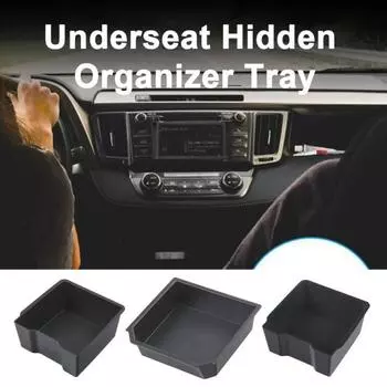 Скрытый лоток для переднего сиденья автомобиля Органайзер для хранения под сиденьем Большая вместимость Простой монтаж Чехол для хранения для Model3/Y D