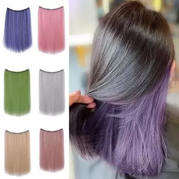 Скрытый парик с краской, висячие ушки, женские светлые тона, окрашенные наращенные волосы, внутренний слой, обесцвечивание, допамин, длинные волосы, парик с краской 1