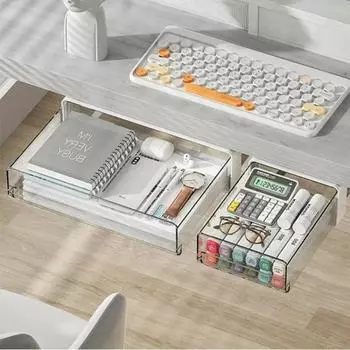 Скрытый ящик для хранения вещей, офисный органайзер для рабочего стола, шкафчик для хранения вещей, органайзер для нижнего белья, кухонный органайзер, выдвижной тип, подвешивание для специй