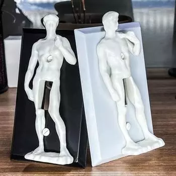 Скульптура человека настенная розетка 3D боди-арт одиночный тумблер выключатель света домашний офис гостиная ванная кухня декоративная розетка коричневый