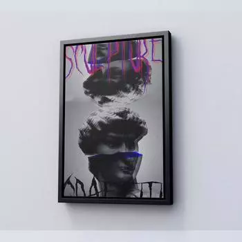 Скульптура Дэвида, холст, живопись, портрет, художественный постер и печать, Дэвид, украшение для дома, картина, подарок для комнаты, без рамки (с рамкой) 15*20cm(with frame)