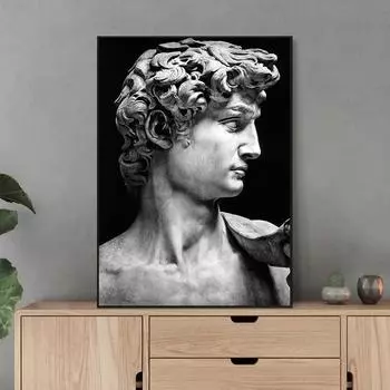 Скульптура Давида, постеры и принты, современная живопись на холсте, скандинавские настенные картины для украшения гостиной и дома 21x30cm No Framed