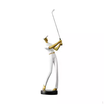 Скульптура для гольфа для дома и офиса, энтузиасты произведений искусства из смолы Black B