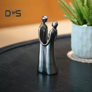 Скульптура из смолы для пары, абстрактная фигурка для пары, настольная скульптура для пары, подарок на годовщину свадьбы для него и женщины Double Person