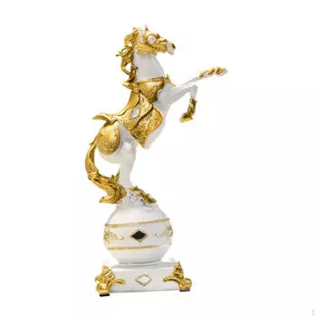 Скульптура - Элегантная фигурка лошади для домашнего декора белый