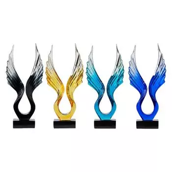 Скульптура «Крылья», декоративная статуэтка, современная статуэтка, настольное украшение для гостиной, центральный элемент стола, полка, подарок на день рождения серый