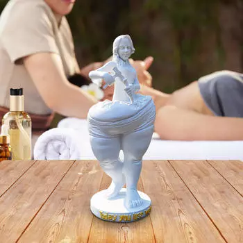 Скульптура леди для домашнего декора золотистый