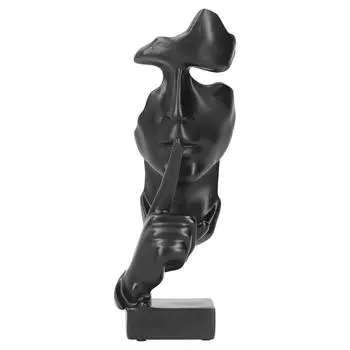 Скульптура лица из смолы, абстрактная статуэтка, украшение для домашнего офиса, черный BS913