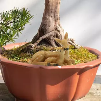 Скульптура оленя, садовая фигурка, украшение, милая водонепроницаемая мини-статуя животного для живописного района Style A