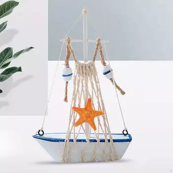 Скульптура парусника из дерева для декора дома Starfish