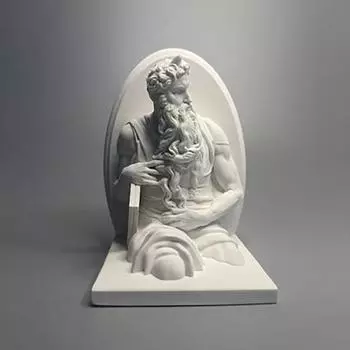 Скульптура персонажа Хань, гипсовая статуя, расширенный ароматический камень, настольное украшение, продвинутые подарки для небольших групп светло-серый