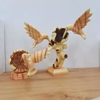 Скульптура птицы, креативный устойчивый к падению, высокая имитация клевания, деревянный орнамент, офисный декор 1