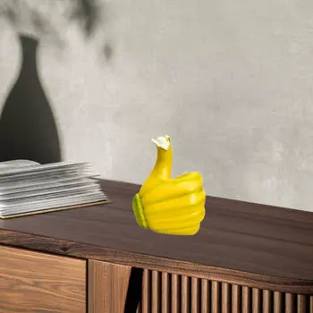 Скульптура руки в виде жеста банана для украшения стола, уникальный предмет коллекционного искусства зелёный