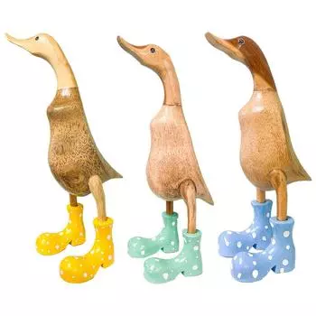 Скульптура утки из смолы, уникальное украшение в виде утки, креативный садовый декор для домашней вечеринки S синий