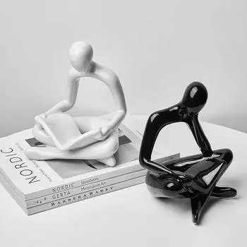 Скульптура в скандинавском стиле, абстрактные золотые фигуры, украшения для офисного стола, аксессуары для украшения спальни, современный домашний декор