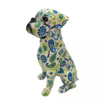 Скульптура в виде собачки для украшения центра дома красный