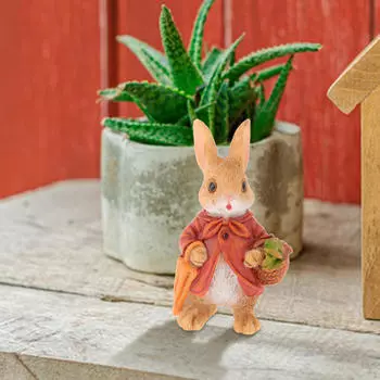 Скульптура животного для сада и домашнего декора Raincoat Rabbit