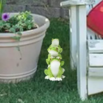 Скульптура животного Лягушка Украшение для внутреннего и наружного использования 3 Frogs